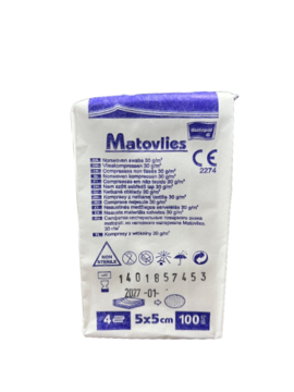 Matovlies niejałowe kompresy z włókniny op. 100 szt MATOPAT | 1 op.