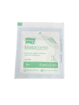 Kompresy z gazy jałowej Matocomp a'3 szt. 5x5 cm 8-warstwowe MATOPAT | 1 szt.