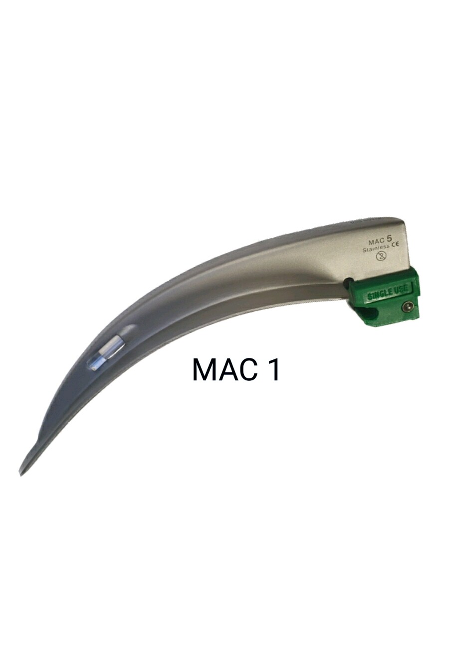 Łyżka do laryngoskopu metalowa światłowodowa MAC 1