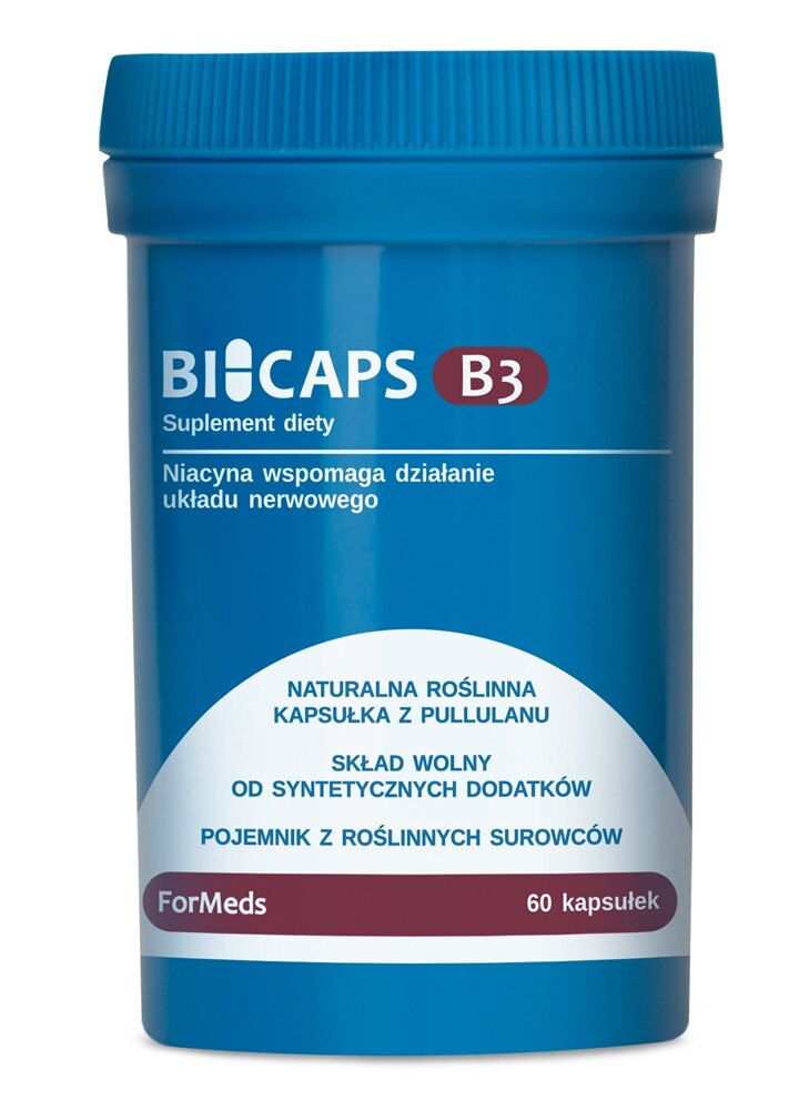 Bicaps Witamina B3 Niacyna 500mg (60 kaps) niacyna w kapsułkach, Formeds