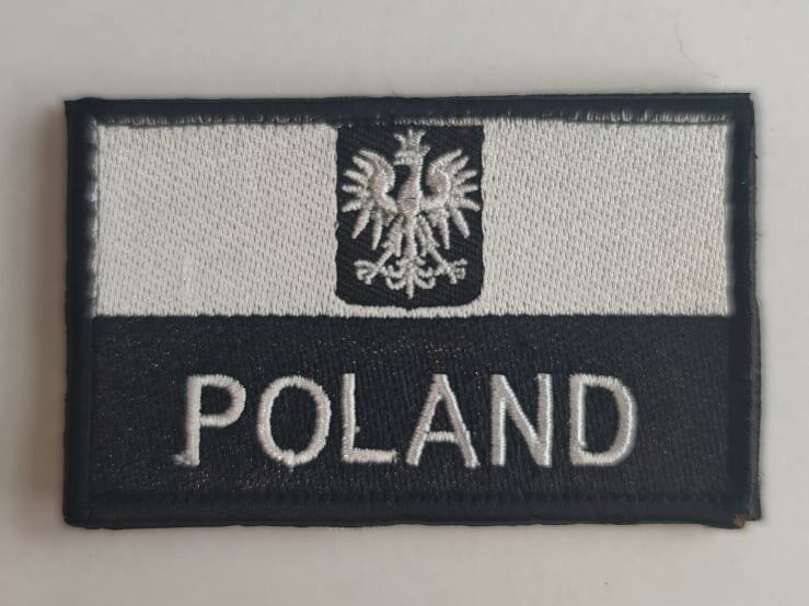 Naszywka flaga POLSKA CZARNA